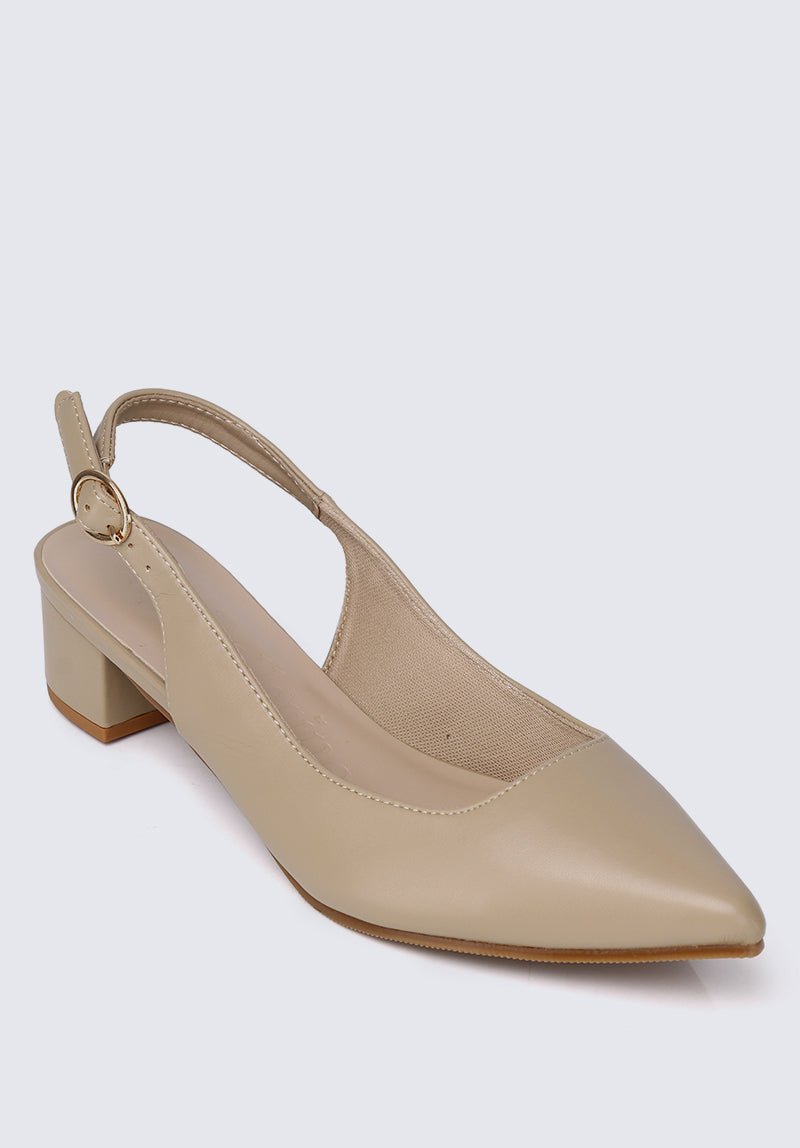 Shops comfy nude heels