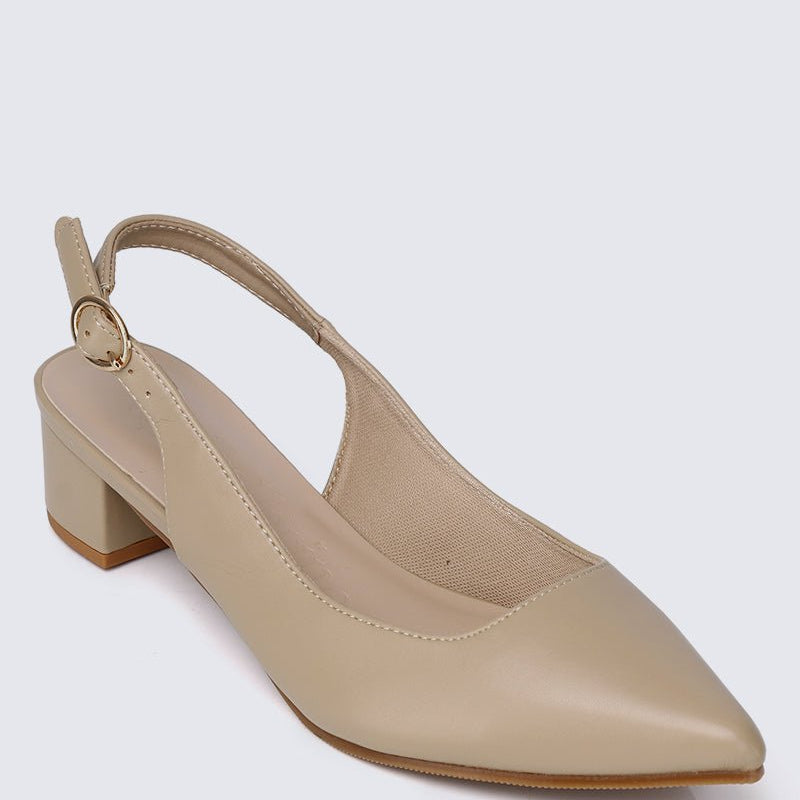 Valerie Comfy Heels In NudeShoes - myballerine