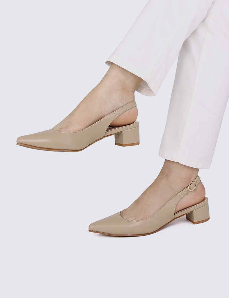 Valerie Comfy Heels In NudeShoes - myballerine