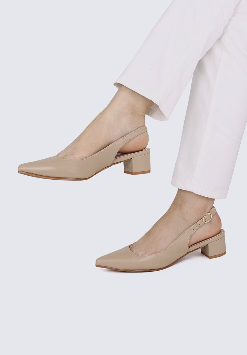 Valerie Comfy Heels In NudeShoes - myballerine