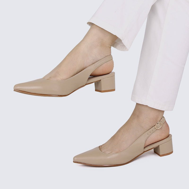 Valerie Comfy Heels In NudeShoes - myballerine