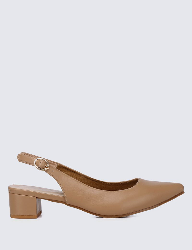 Valerie Comfy Heels In TanShoes - myballerine