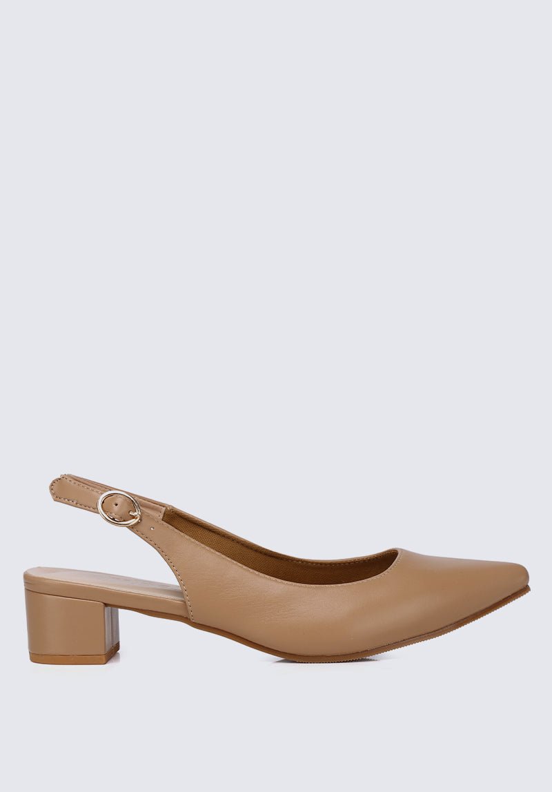 Valerie Comfy Heels In TanShoes - myballerine