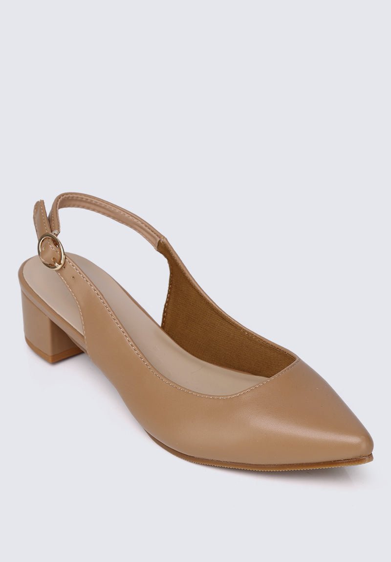 Valerie Comfy Heels In TanShoes - myballerine