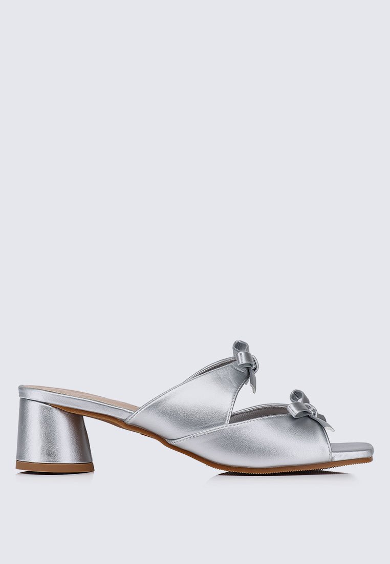 Venus Comfy Heels In SilverShoes - myballerine