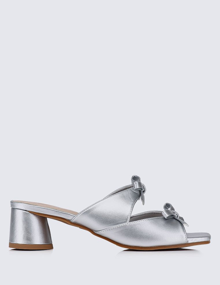 Venus Comfy Heels In SilverShoes - myballerine