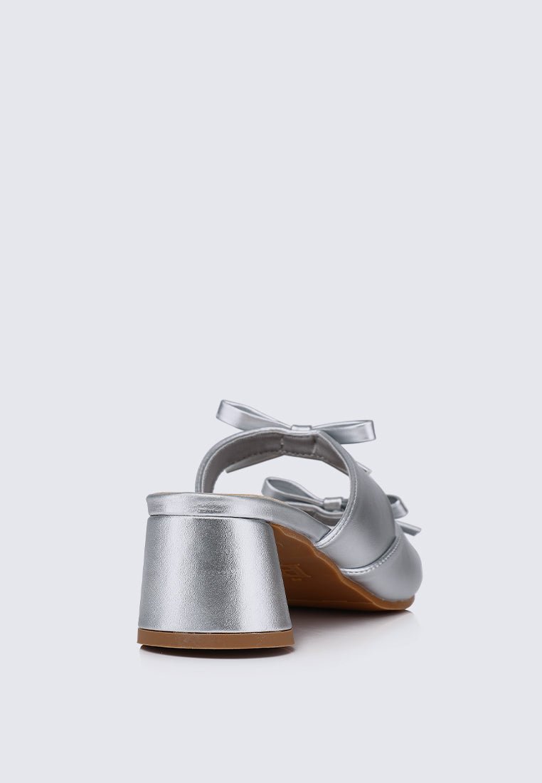 Venus Comfy Heels In SilverShoes - myballerine