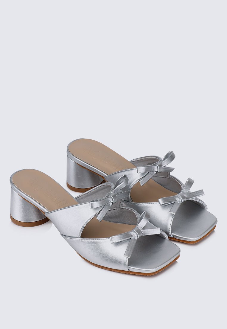 Venus Comfy Heels In SilverShoes - myballerine