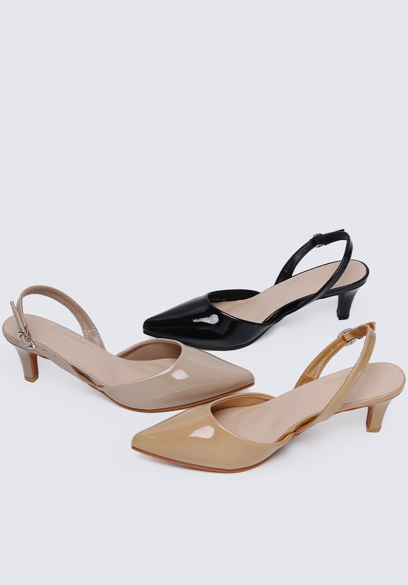 Vicky Comfy Heels In AlmondShoes - myballerine