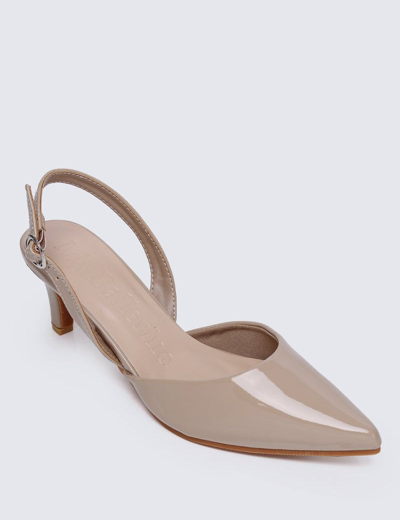 Vicky Comfy Heels In AlmondShoes - myballerine