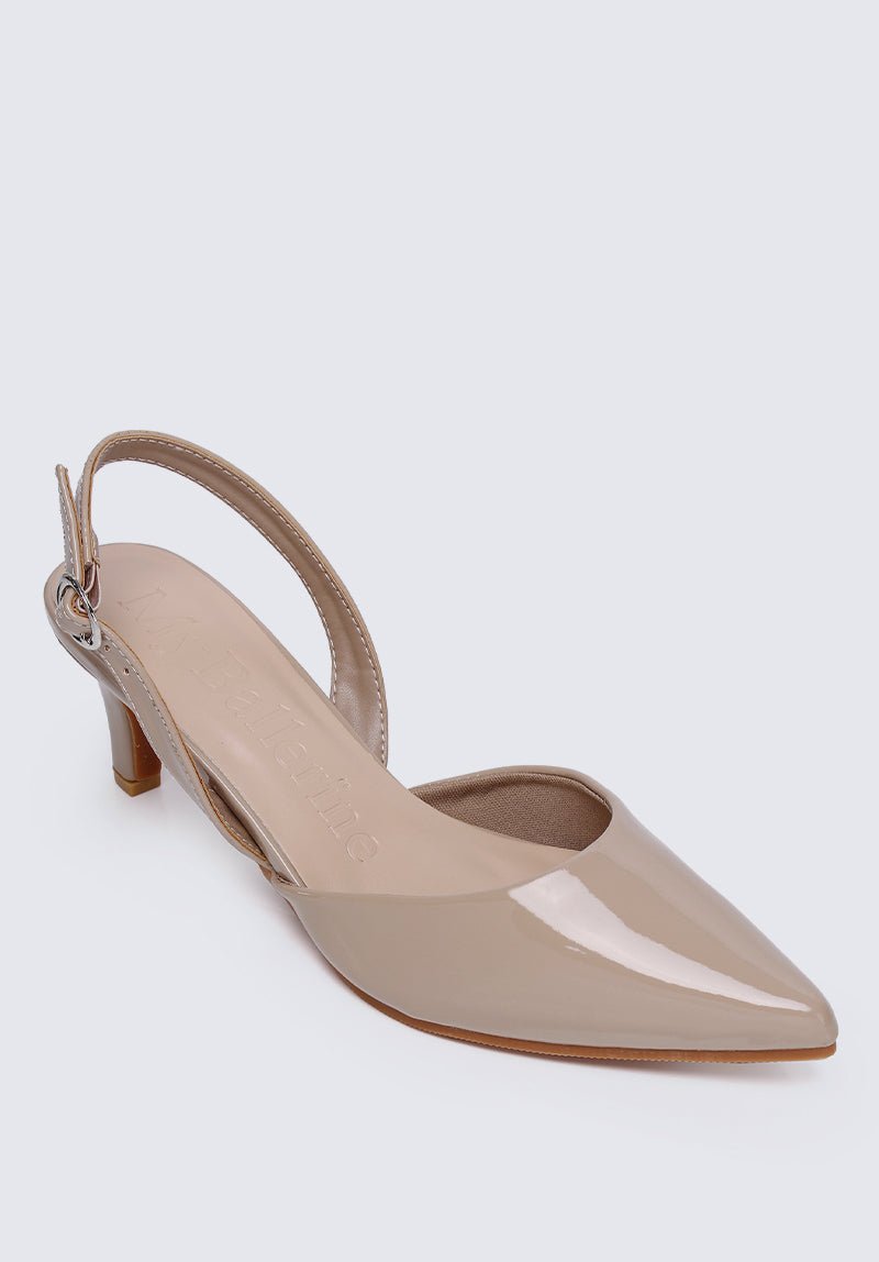 Vicky Comfy Heels In AlmondShoes - myballerine