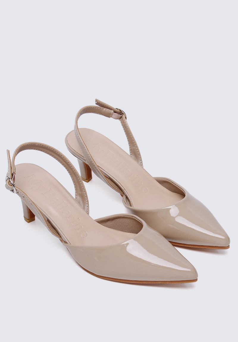 Vicky Comfy Heels In AlmondShoes - myballerine