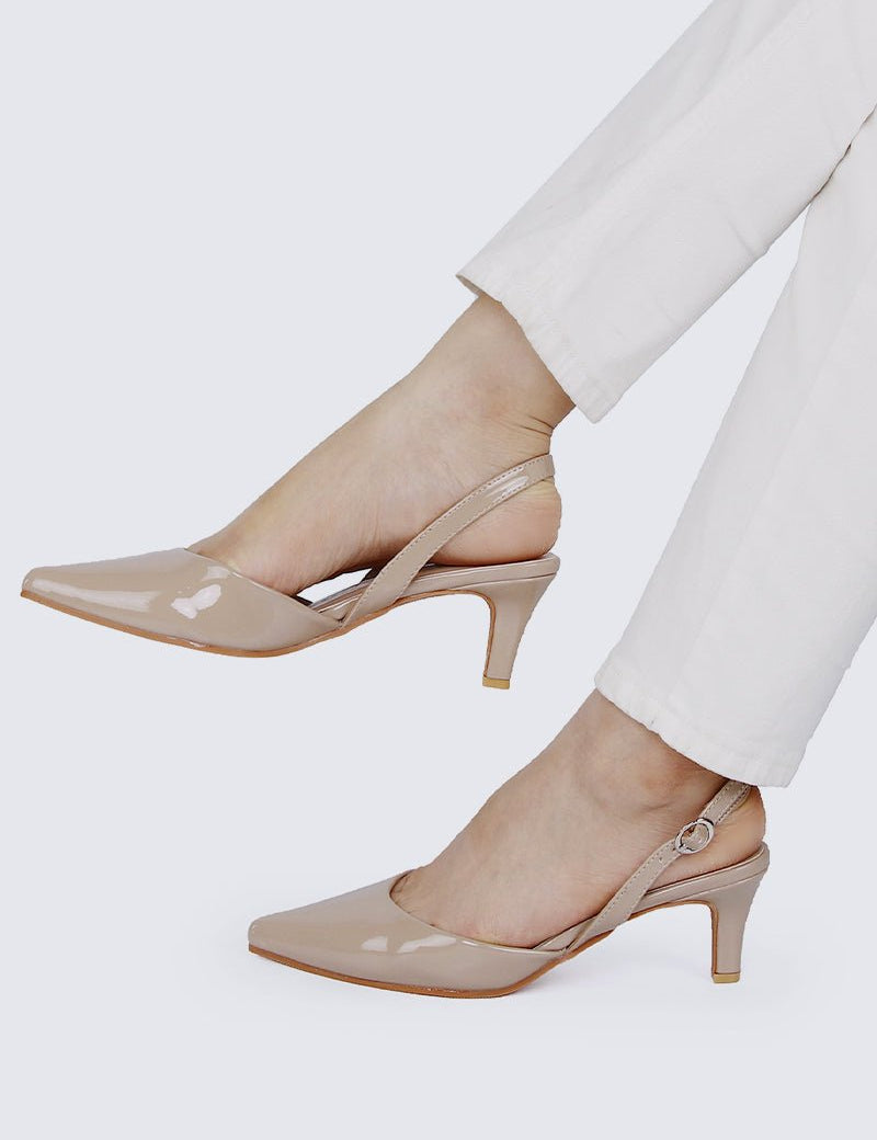 Vicky Comfy Heels In AlmondShoes - myballerine