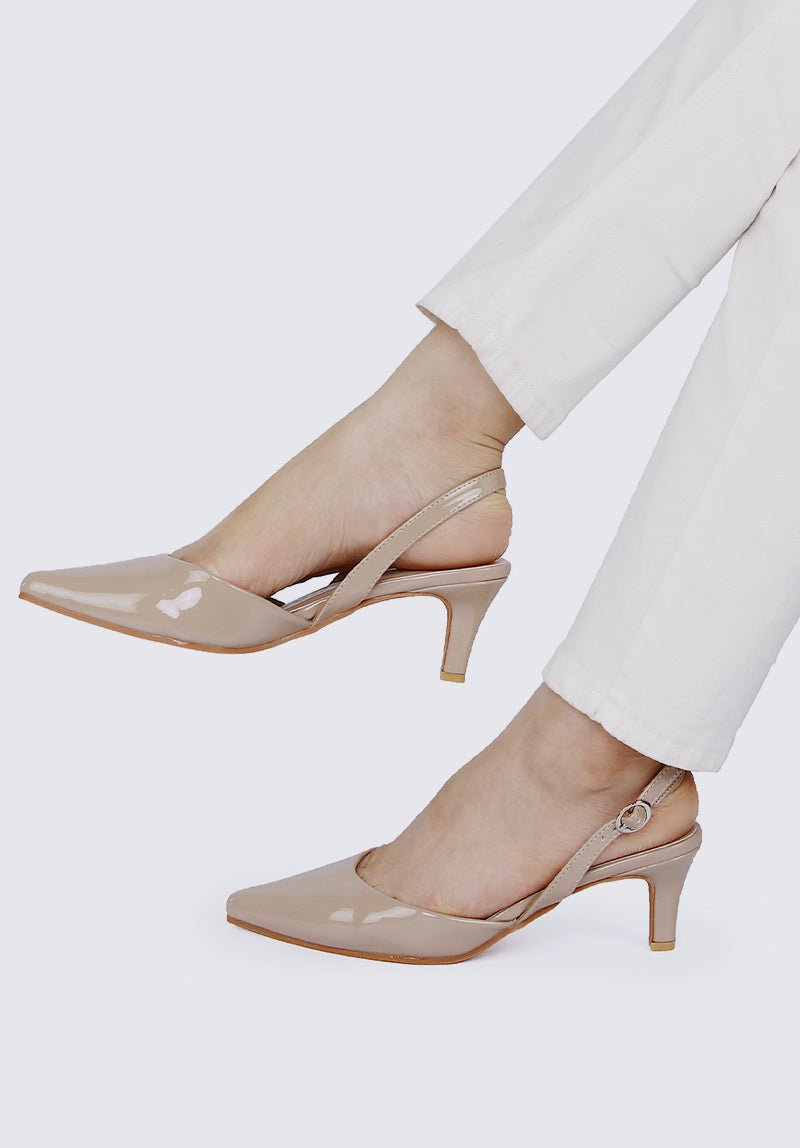 Vicky Comfy Heels In AlmondShoes - myballerine