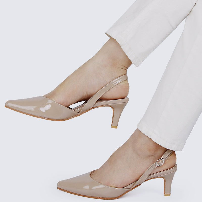 Vicky Comfy Heels In AlmondShoes - myballerine