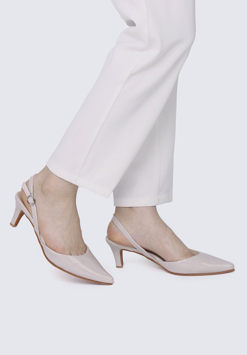 Vicky Comfy Heels In Beige - myballerine