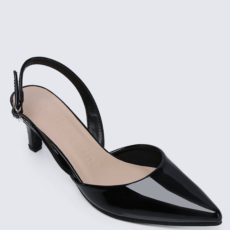 Vicky Comfy Heels In BlackShoes - myballerine