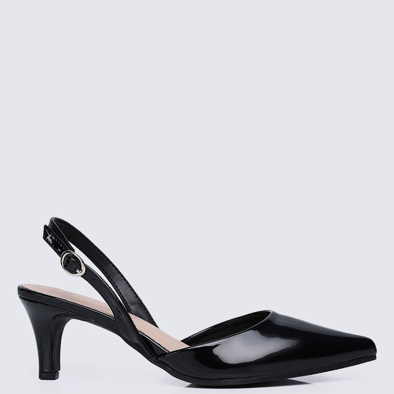 Vicky Comfy Heels In BlackShoes - myballerine