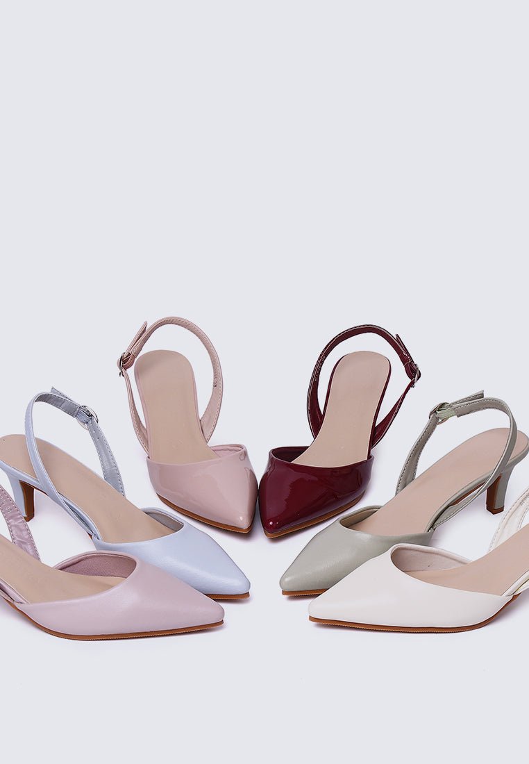 Vicky Comfy Heels In BurgundyShoes - myballerine