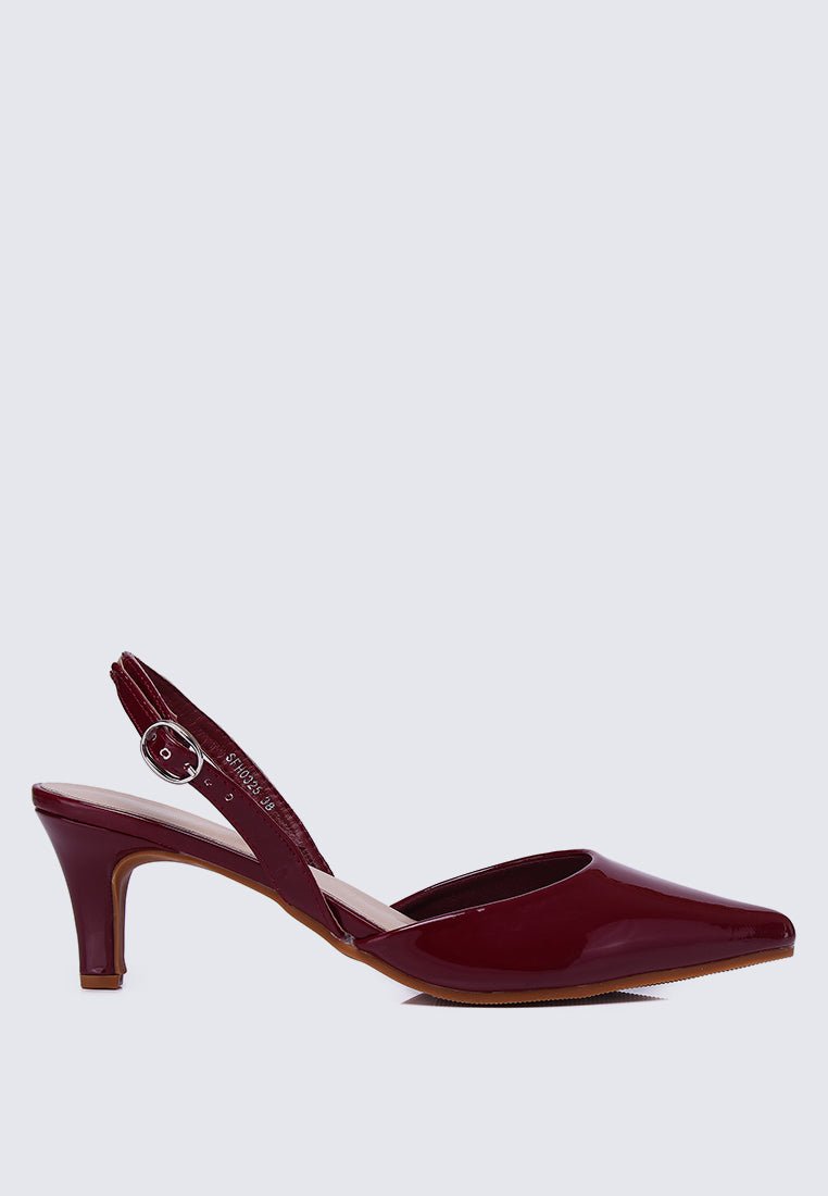 Vicky Comfy Heels In BurgundyShoes - myballerine