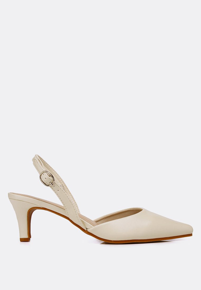 Vicky Comfy Heels In CreamShoes - myballerine