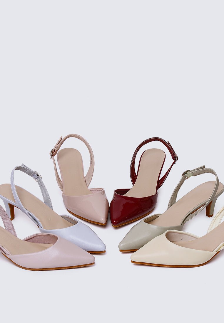 Vicky Comfy Heels In CreamShoes - myballerine