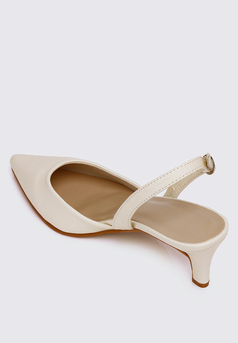 Vicky Comfy Heels In CreamShoes - myballerine