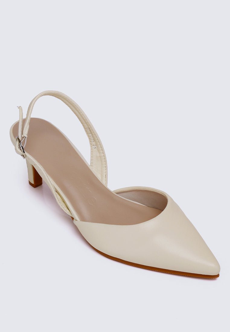 Vicky Comfy Heels In CreamShoes - myballerine