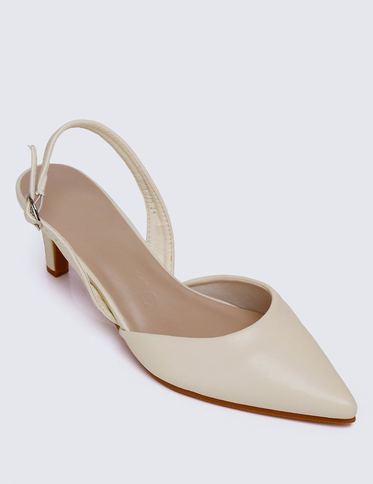 Vicky Comfy Heels In CreamShoes - myballerine