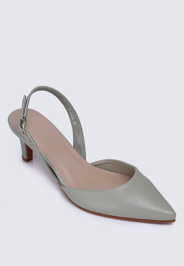 Vicky Comfy Heels In Sage GreenShoes - myballerine