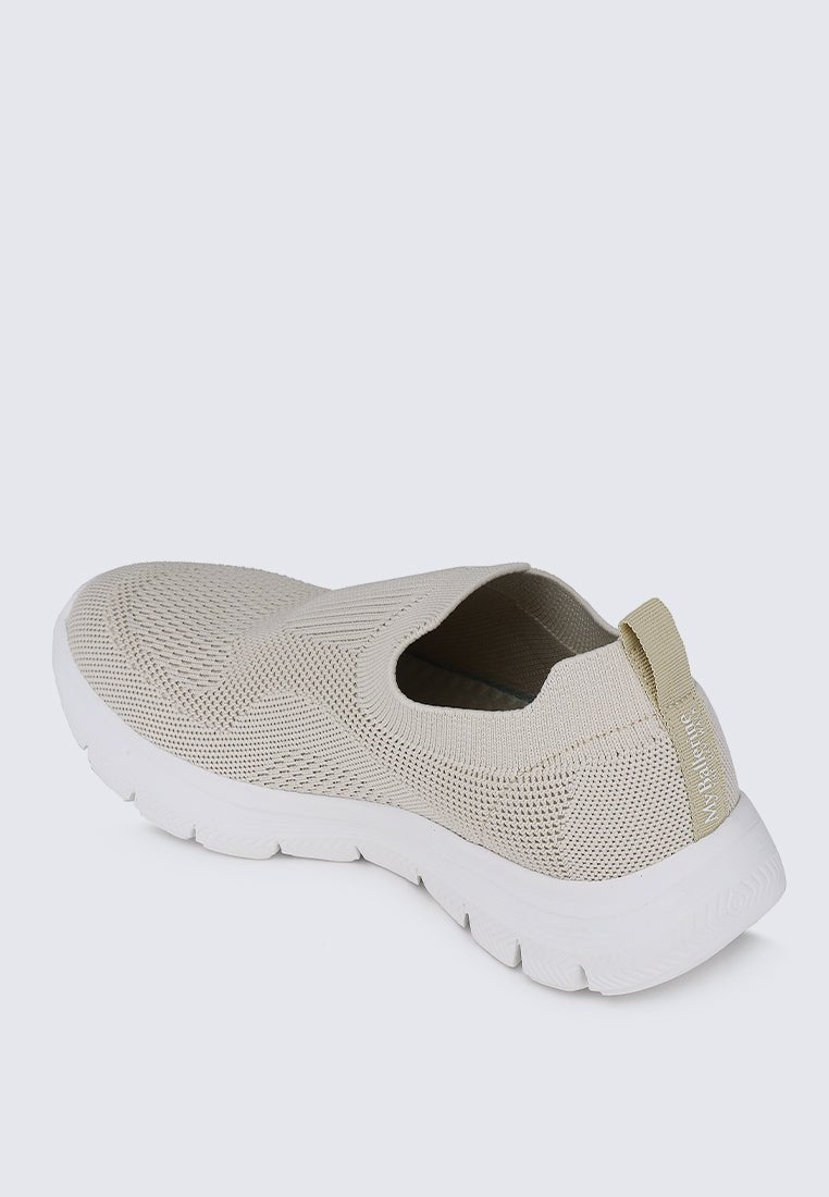 WalkEase Comfy Sneakers In BeigeShoes - myballerine