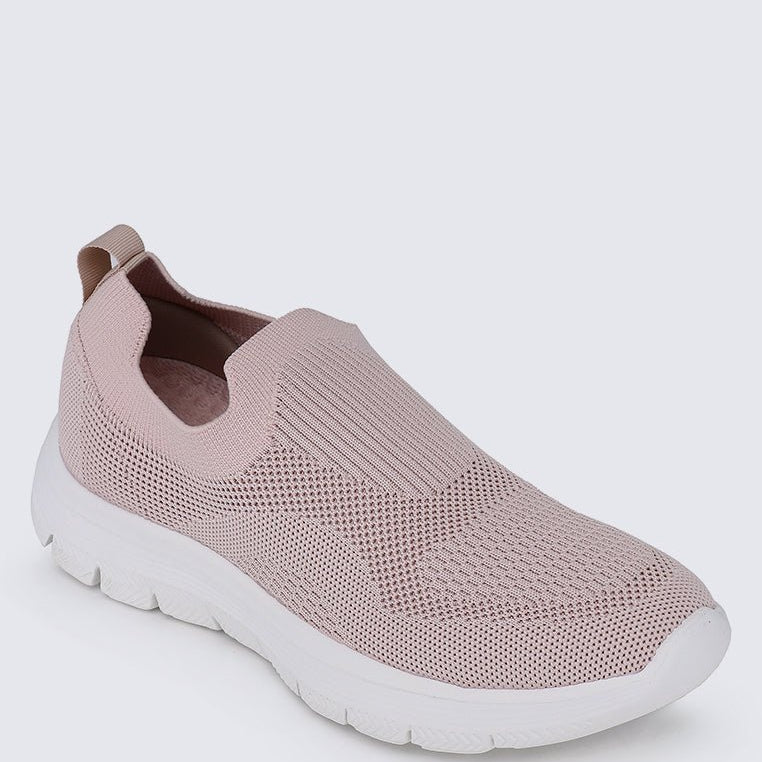 WalkEase Comfy Sneakers In PinkShoes - myballerine