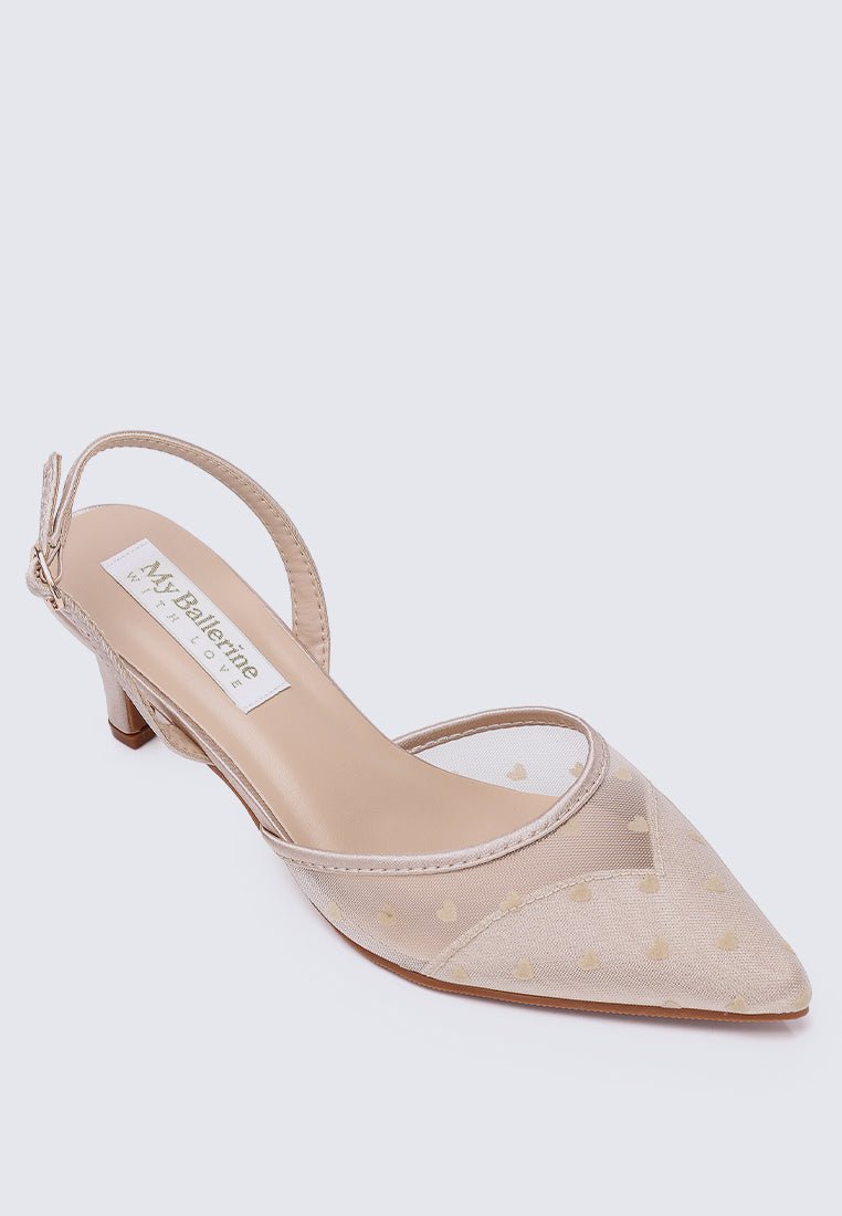 With Love Comfy Heels In Nude - myballerine