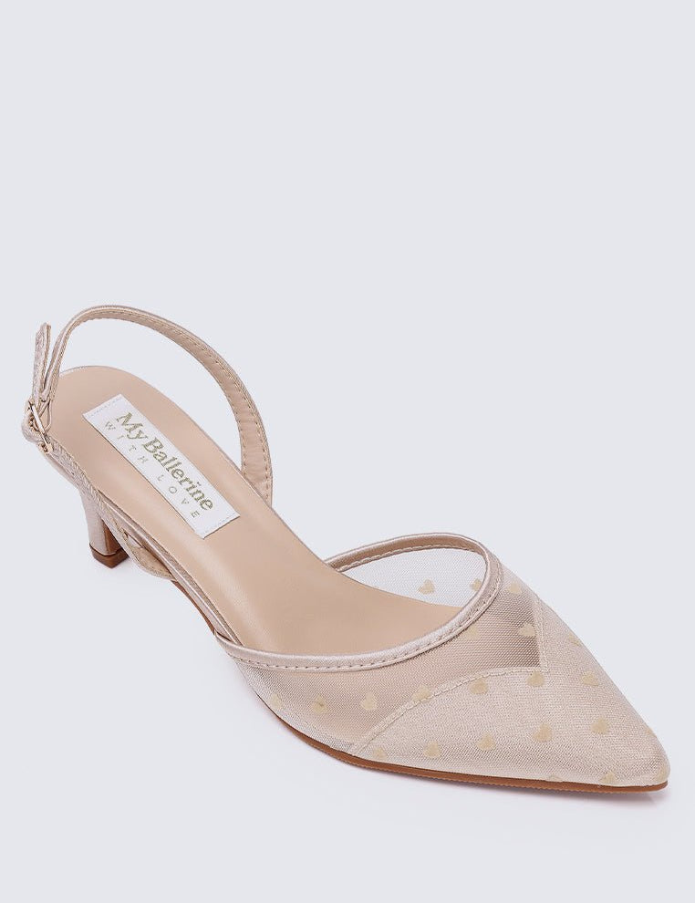 With Love Comfy Heels In Nude - myballerine