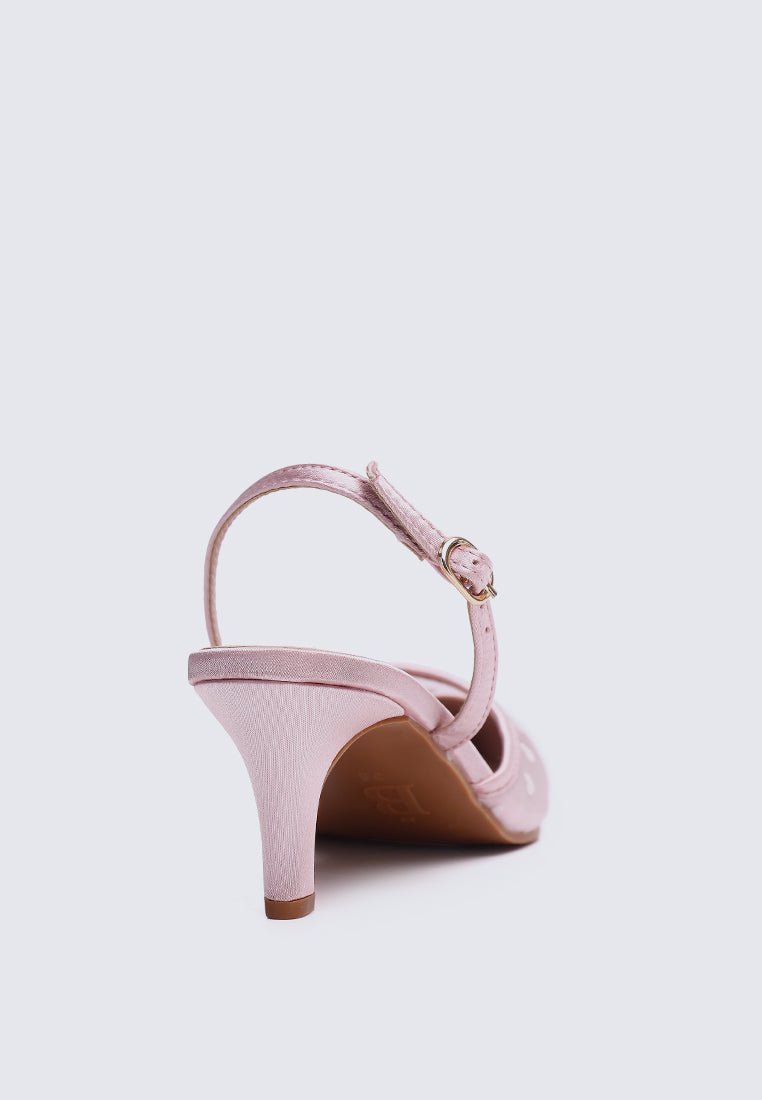 With Love Comfy Heels In Pink - myballerine