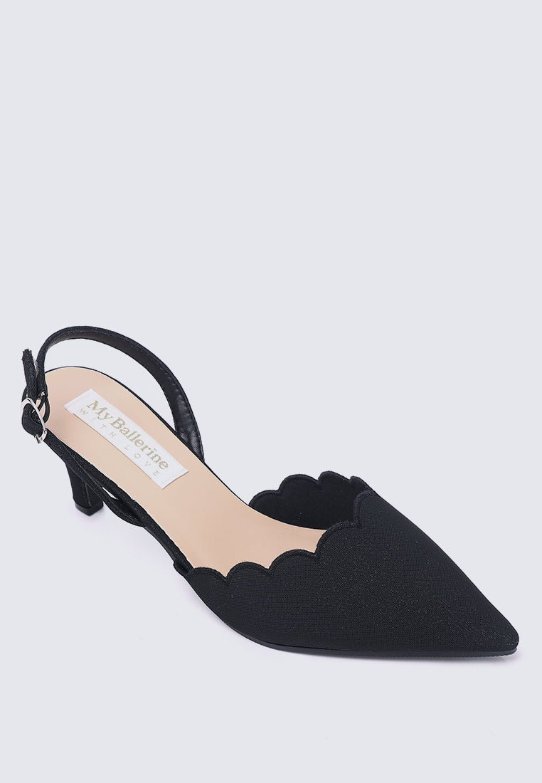 Yolanda Comfy Heels In BlackShoes - myballerine