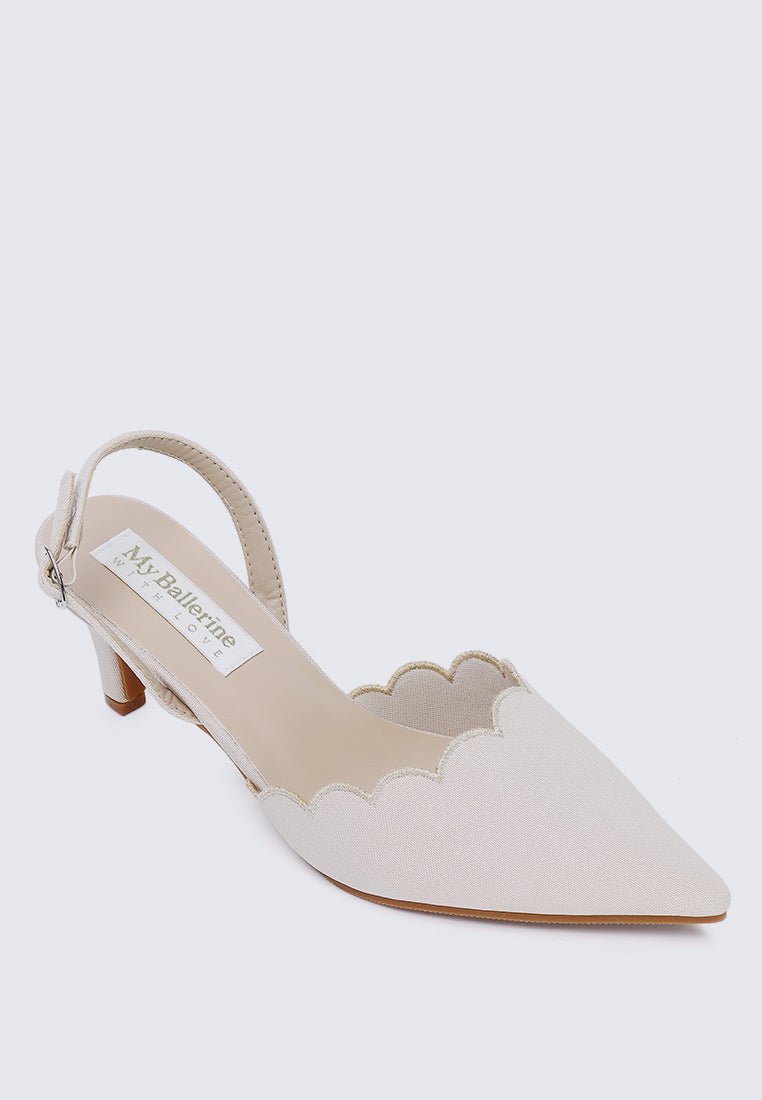 Yolanda Comfy Heels In NudeShoes - myballerine