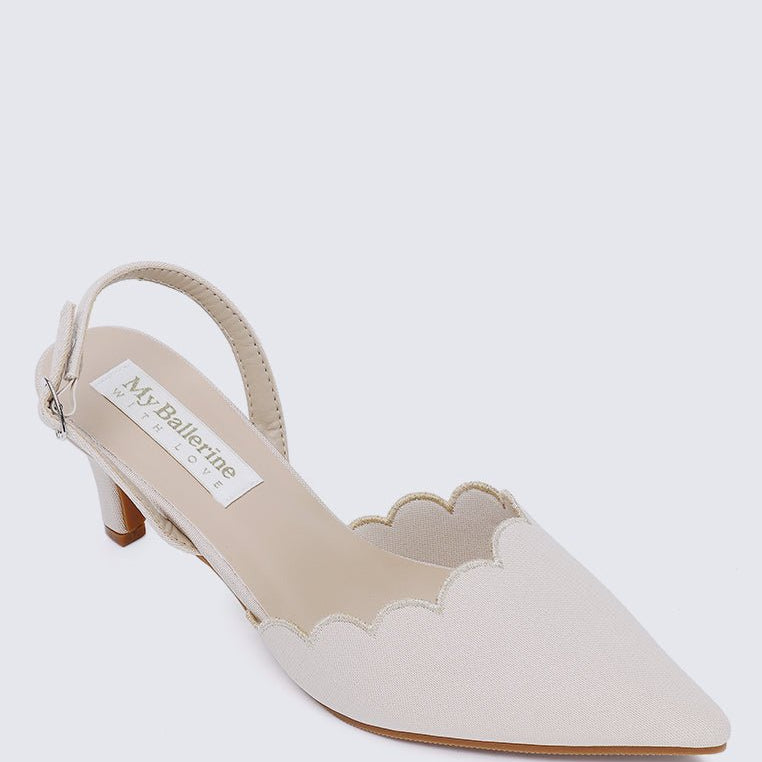 Yolanda Comfy Heels In NudeShoes - myballerine