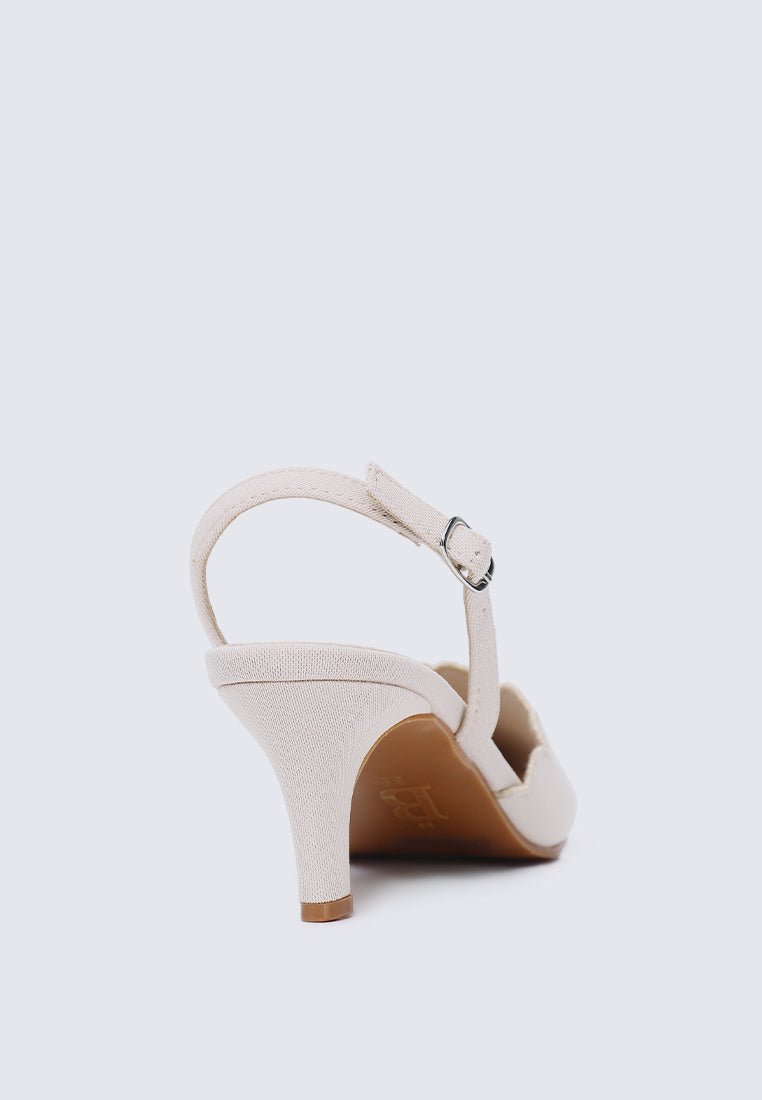 Yolanda Comfy Heels In NudeShoes - myballerine