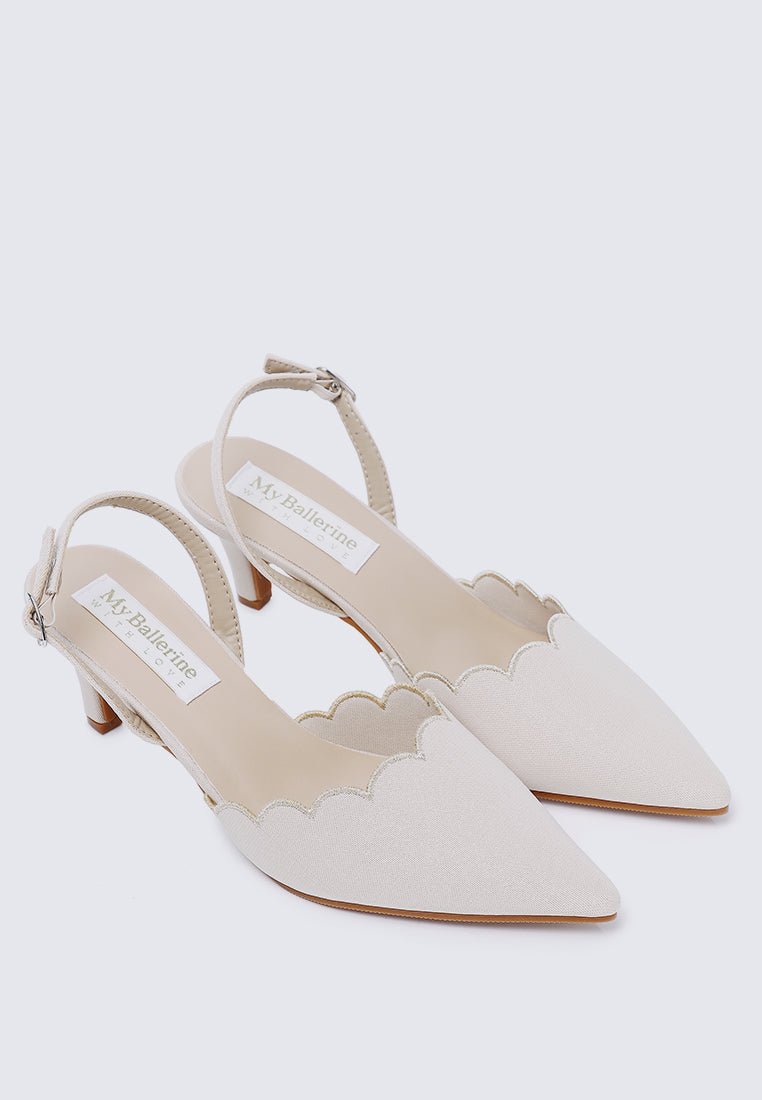 Yolanda Comfy Heels In NudeShoes - myballerine