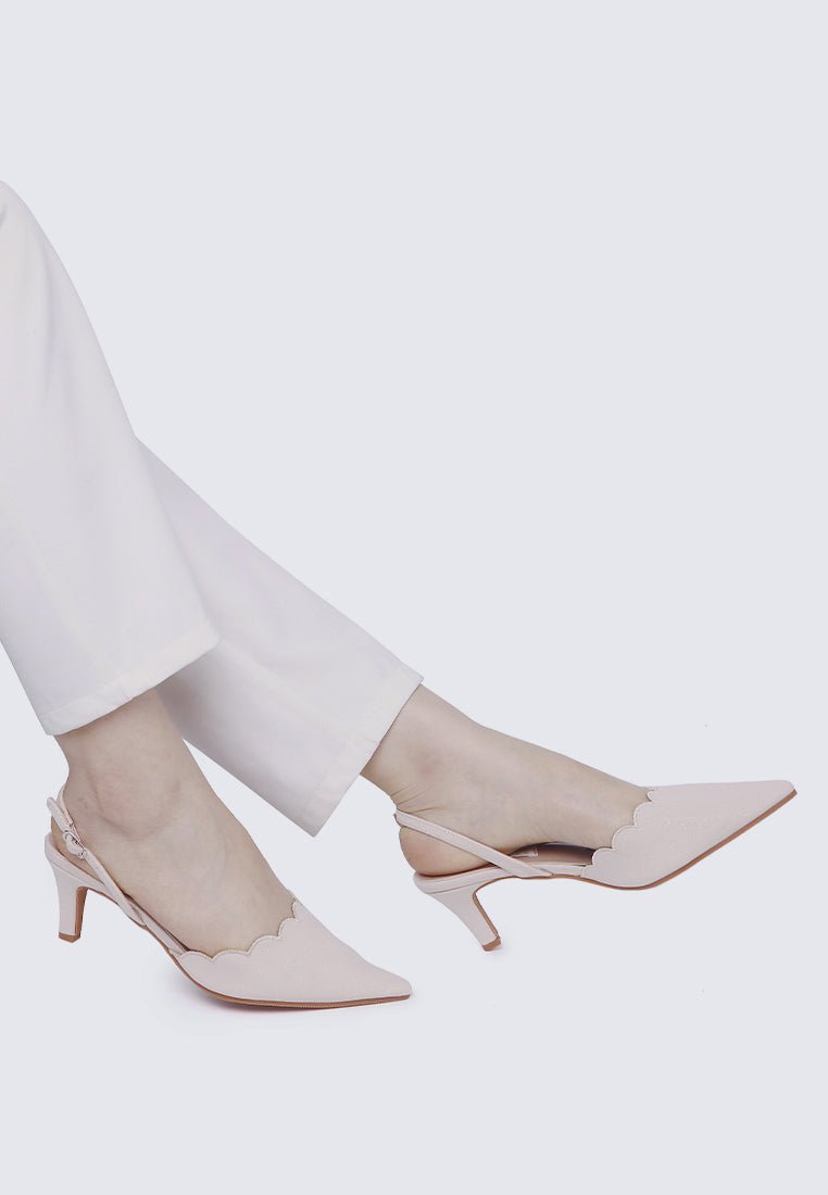 Yolanda Comfy Heels In NudeShoes - myballerine