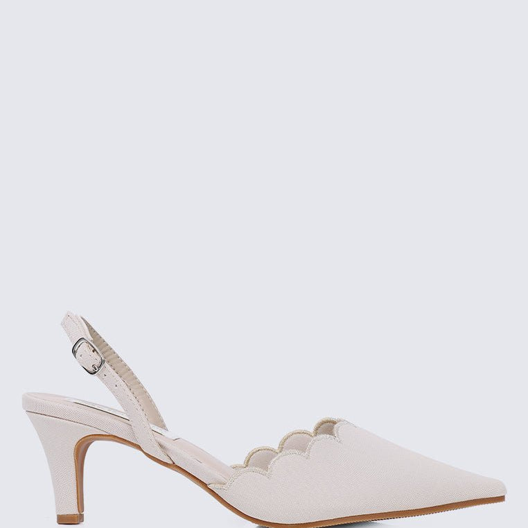 Yolanda Comfy Heels In NudeShoes - myballerine