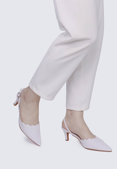 Yolanda Comfy Heels In SilverShoes - myballerine