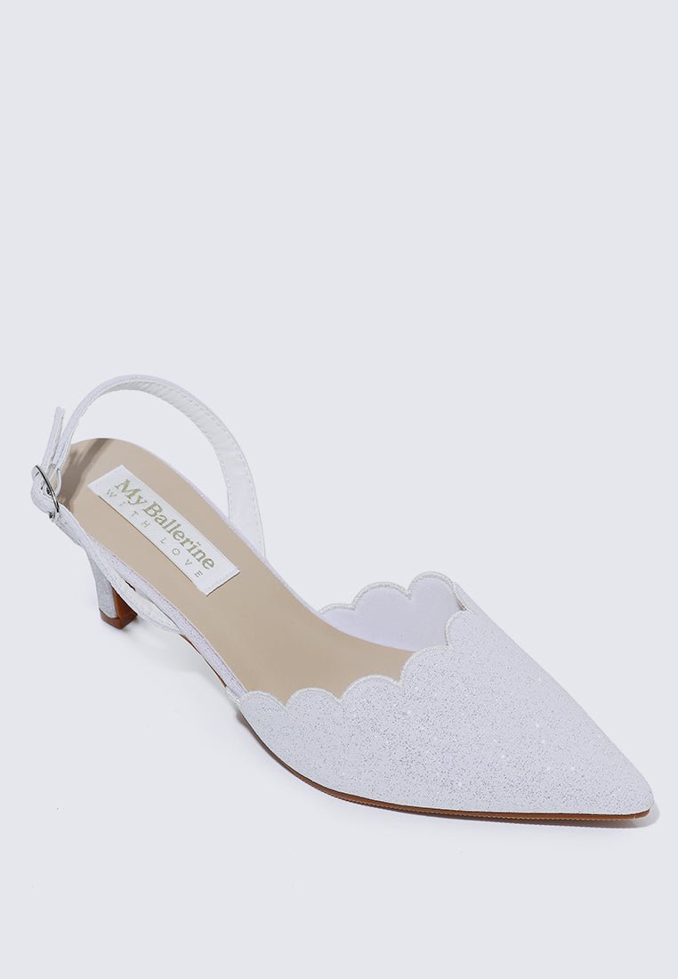 Yolanda Comfy Heels In SilverShoes - myballerine