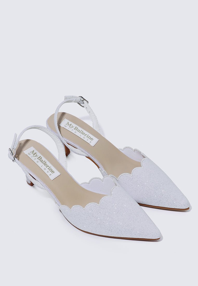 Yolanda Comfy Heels In SilverShoes - myballerine