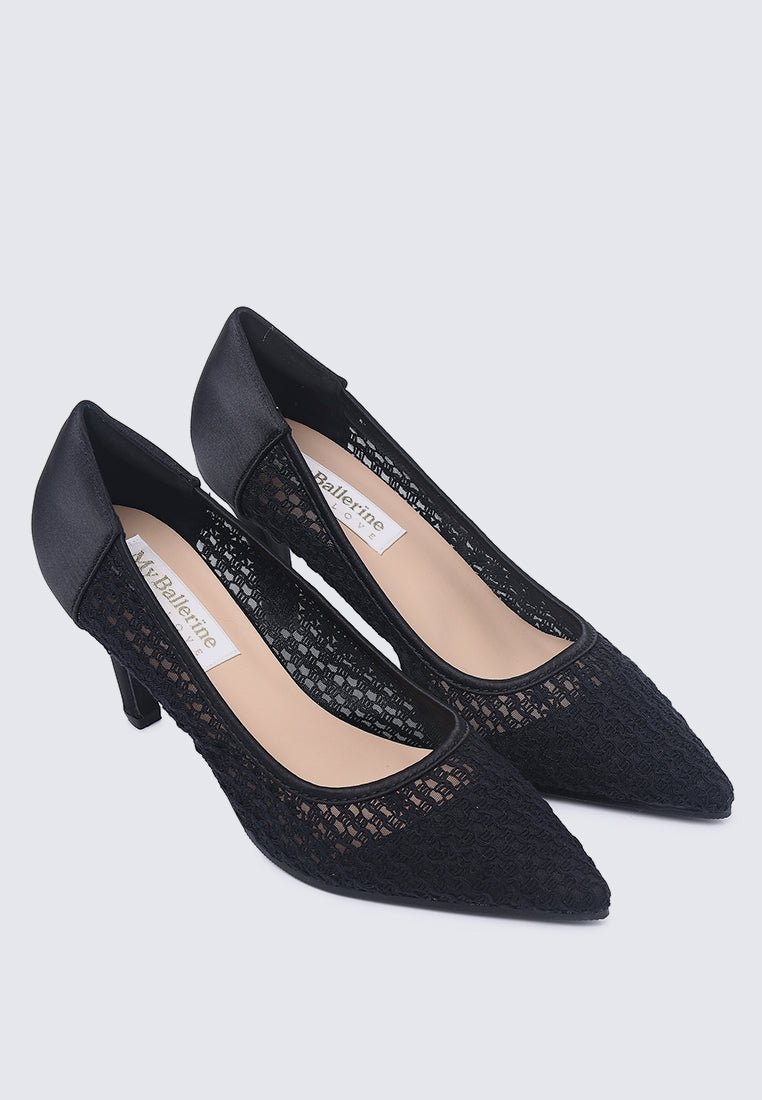 Zayla Comfy Pumps In Black - myballerine