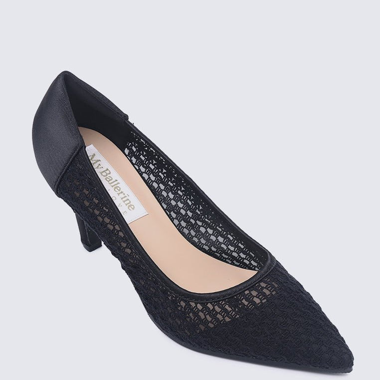 Zayla Comfy Pumps In Black - myballerine