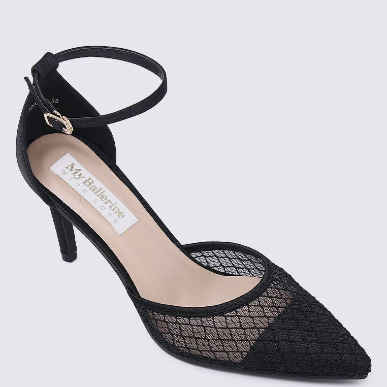 Zuri Comfy Heels In BlackShoes - myballerine