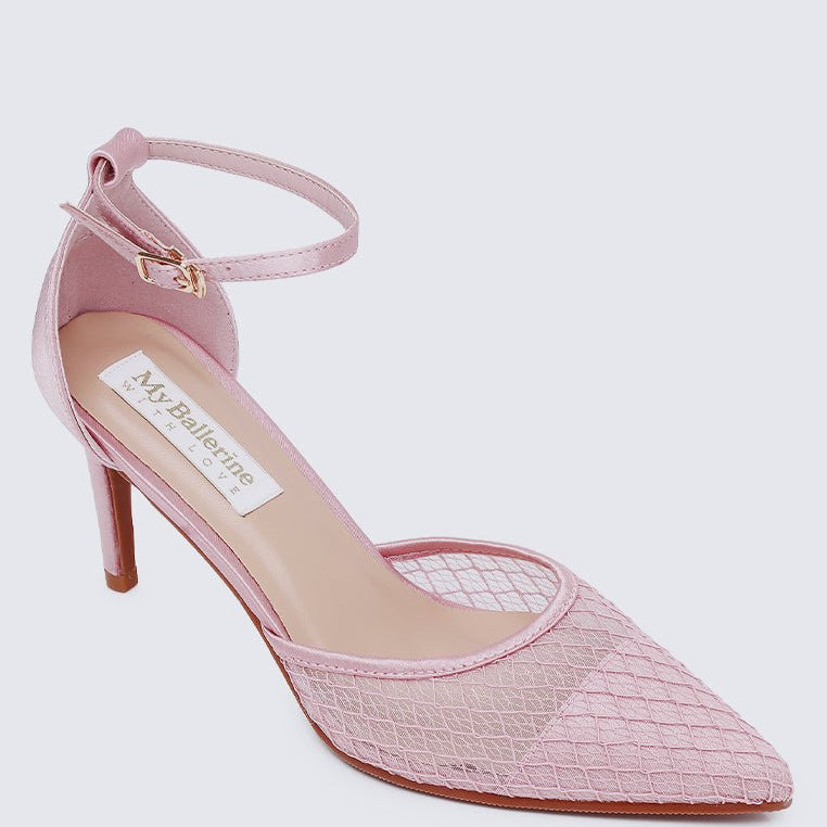 Zuri Comfy Heels In Dusty PinkShoes - myballerine